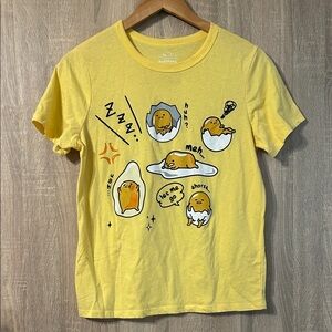 Sanrio Gudetama Yellow Tee Size Small